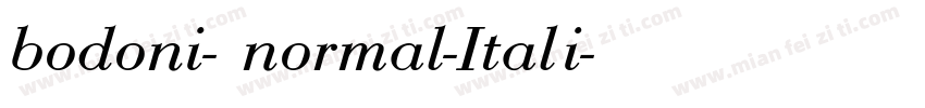 bodoni- normal-Itali字体转换